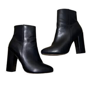 PrettyLittleThing Sofie-2 Black Block Heel Ankle Boots – Size 4